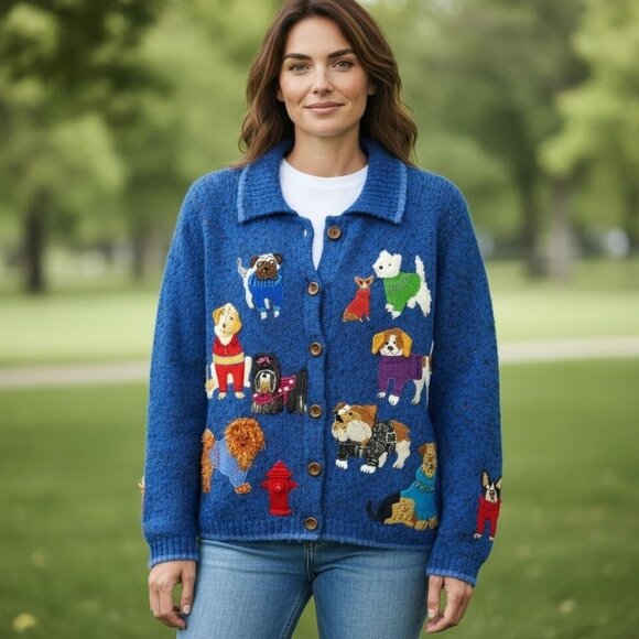 Rare Design Options by Philip & Jane Gordon Dogs in Sweaters - Large - Picture 2 of 14